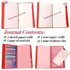Leather Notebook Birthday Gift 140 Page Writing Magazine