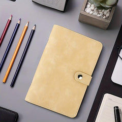 A6 Leather Wallet Set with Zipper Bags and Loose Leaf Pocket