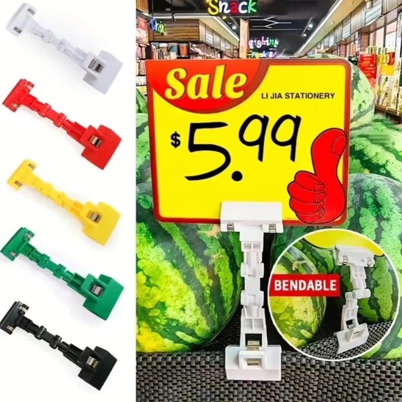 Office Supermarket Fruit Shop Label Clip POP Double Head Advertising Clip