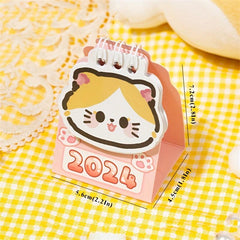 Bean Desk Calendar 2022 6x8 Inch Mini Cartoon Record Punch Book