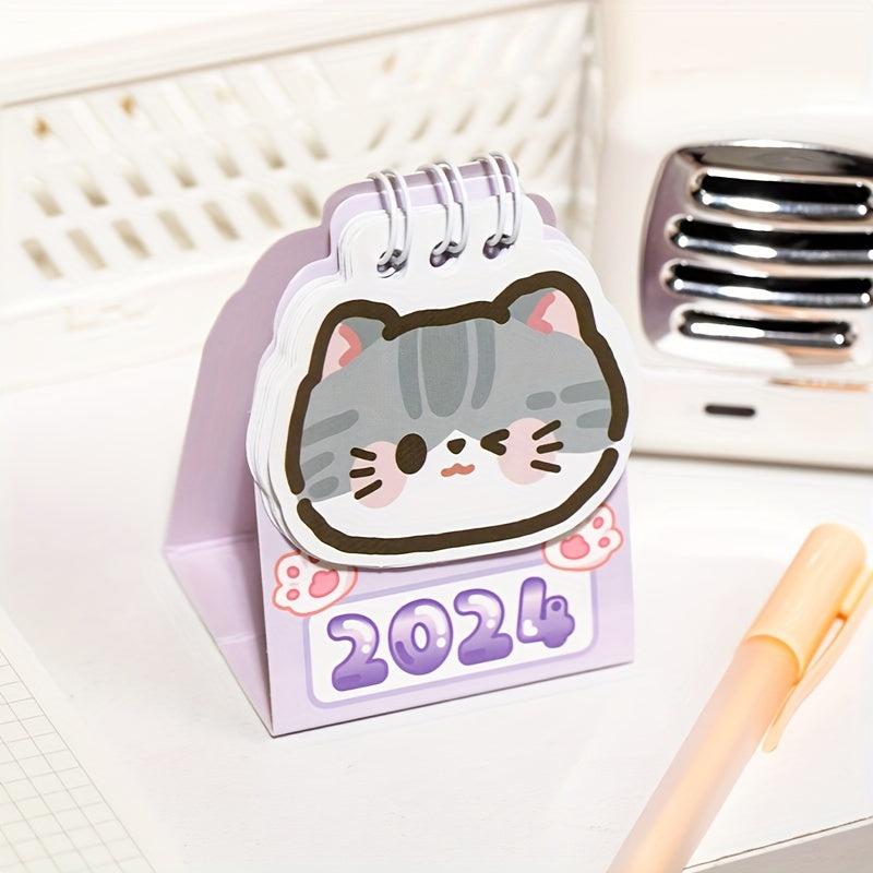 Bean Desk Calendar 2022 6x8 Inch Mini Cartoon Record Punch Book