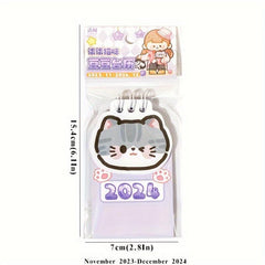 Bean Desk Calendar 2022 6x8 Inch Mini Cartoon Record Punch Book