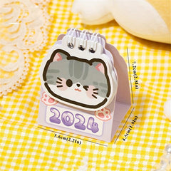 Bean Desk Calendar 2022 6x8 Inch Mini Cartoon Record Punch Book