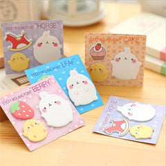 Cute Little Fat Rabbit Sticky Note Pad