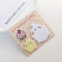 Cute Little Fat Rabbit Sticky Note Pad