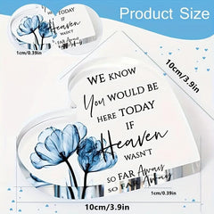 Heart Acrylic Sign for Love Memories - Wedding and Birthday Decor