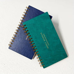 Weekly Desk Calendar Green Leather Notepad YO Office Student Notebook