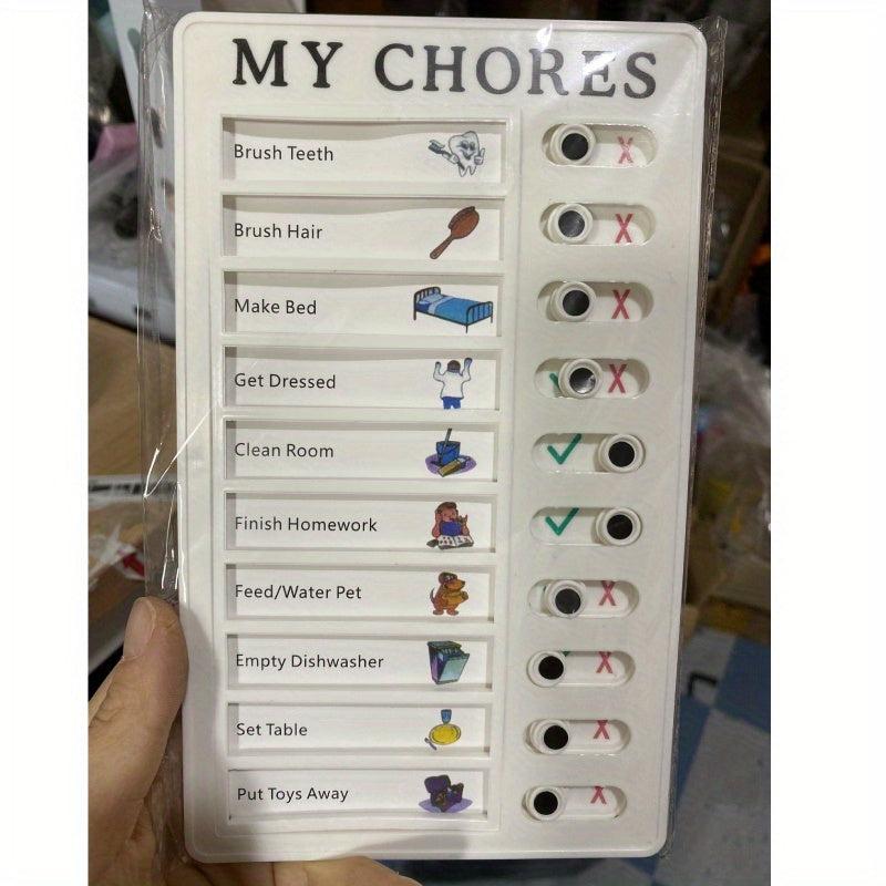 Adjustable Chores Checklist Board for Home & Classroom