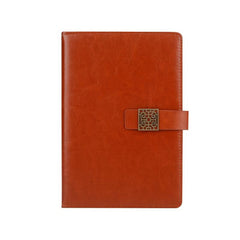Vintage Buckle Business Notebook PU Leather Diary for Office Meetings