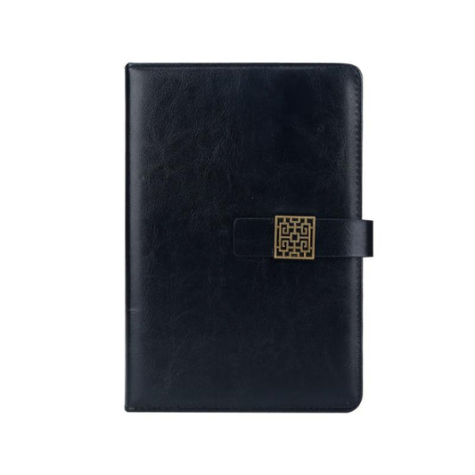 Vintage Buckle Business Notebook PU Leather Diary for Office Meetings