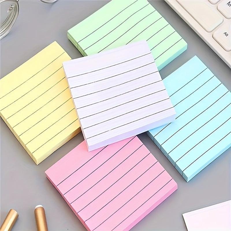 10 Pastel Lined Sticky Notes Pads - Home Office School Supplies