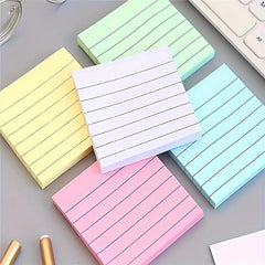 10 Pastel Lined Sticky Notes Pads - Home Office School Supplies