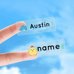 Custom Name Transparent Stickers Waterproof School Stationery Labels