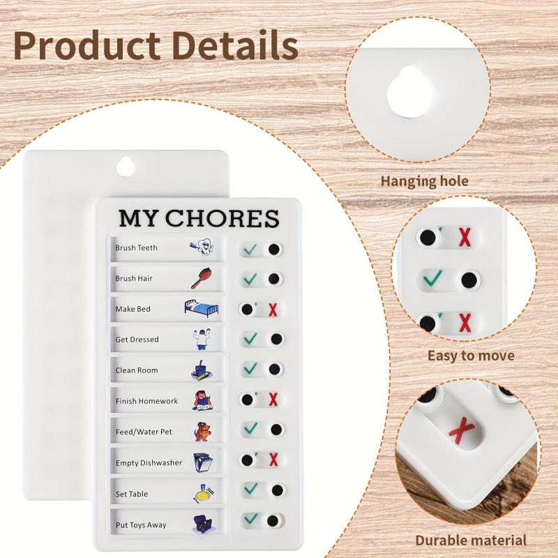 Daily Chore Schedule Memo Checklist Plan Board - 2 Pieces