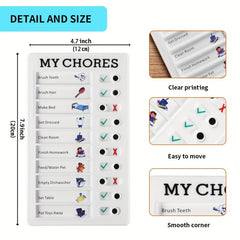 Daily Chore Schedule Memo Checklist Plan Board - 2 Pieces