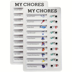 Daily Chore Schedule Memo Checklist Plan Board - 2 Pieces