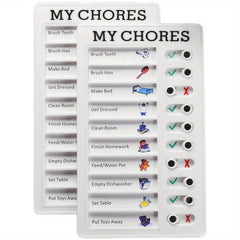 Daily Chore Schedule Memo Checklist Plan Board - 2 Pieces