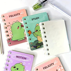 Cartoon A7 Coil Book Student Stationery 80 Blank Inner Pages