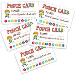 100pcs Punch Cards for Rewards in Classroom Home Business