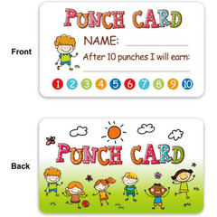 100pcs Punch Cards for Rewards in Classroom Home Business