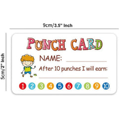 100pcs Punch Cards for Rewards in Classroom Home Business