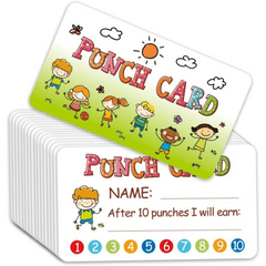 100pcs Punch Cards for Rewards in Classroom Home Business