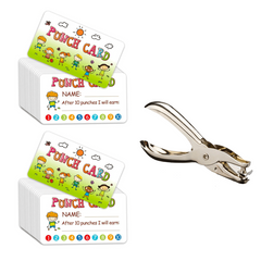 100pcs Punch Cards for Rewards in Classroom Home Business