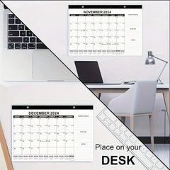 18 Months Desk Calendar Jan-Jun Julian Date Goals To-do List Notes