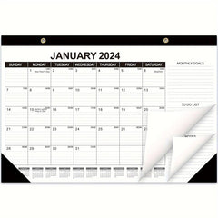 18 Months Desk Calendar Jan-Jun Julian Date Goals To-do List Notes