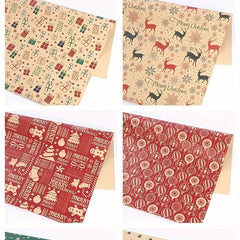 10pcs Christmas Wrapping Paper Arts Crafts Decorations