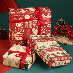 10pcs Christmas Wrapping Paper Arts Crafts Decorations