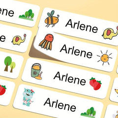 Custom Cartoon Waterproof Name Stickers - MEDIUM Size - Personalized First Name