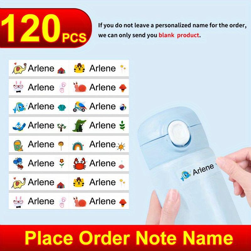 Custom Waterproof Name Stickers - Medium Size 3.4x1