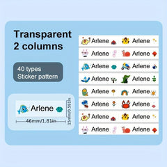Custom Waterproof Name Stickers - Medium Size 3.4x1