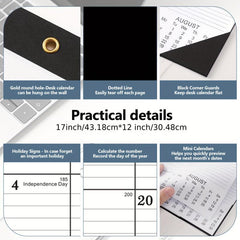 Large Desk Calendar 18 Months 43 X 30 To Do List October-March Home Office
