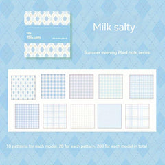 Plaid Sticky Notes Paper Hand Account Grid Pattern Special Sticky Notes Book