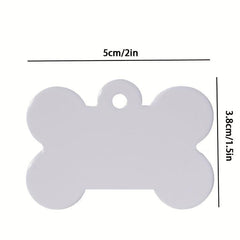 5pcs Aluminum Sublimation Print Blank Pet Tag - Double Side Printing
