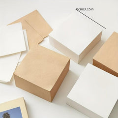 400 Pages Small Square Brick Thick Notepad Blank Draft Paper
