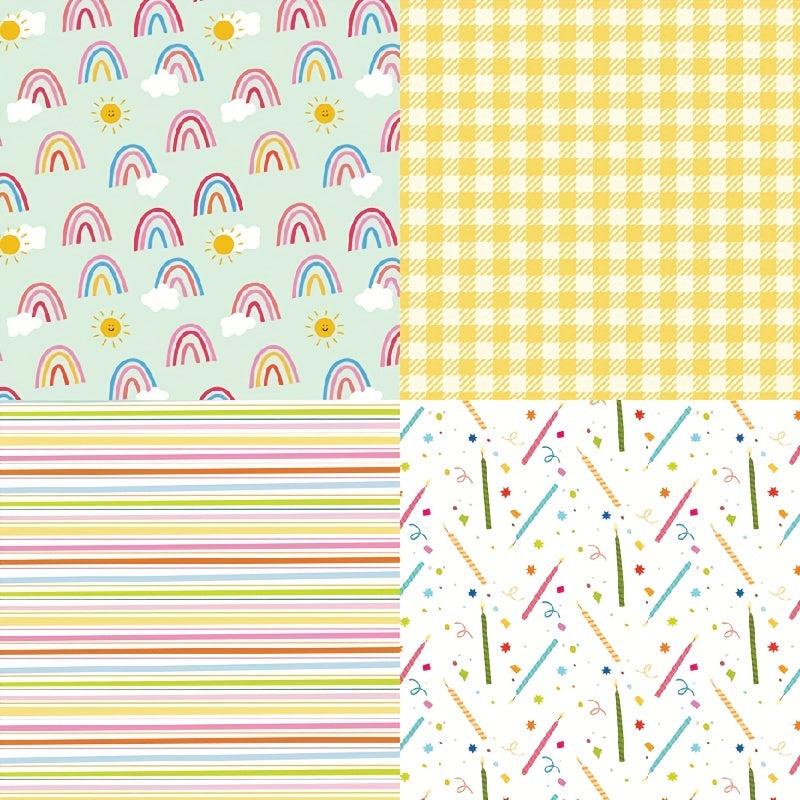 6 inch Single-Sided Pattern Paper for DIY Crafts - Pack of 50 Sheets