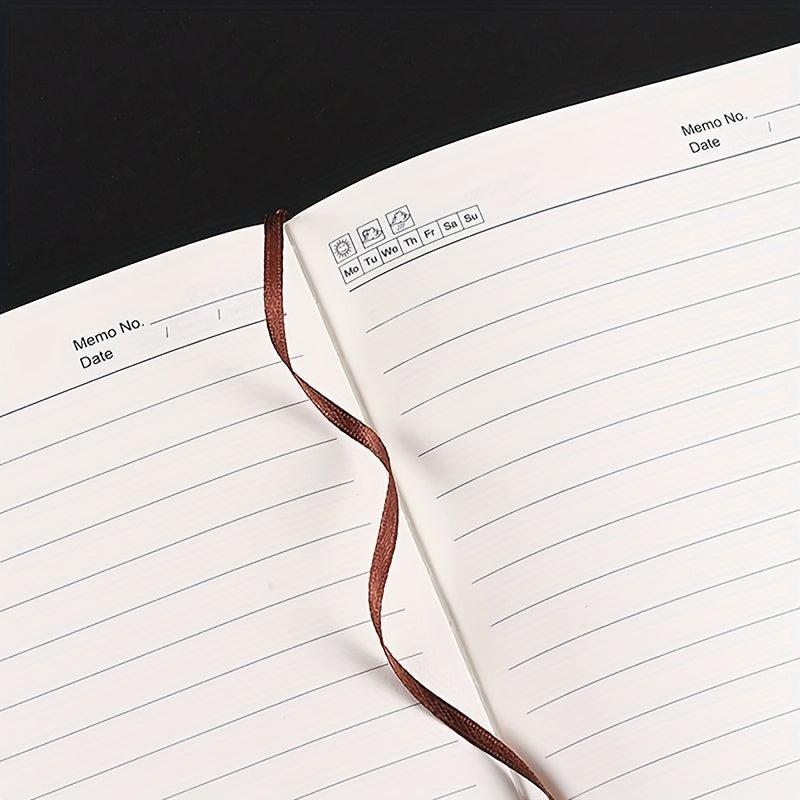 Business Notebook 200 Pages Pu Leather Notepad