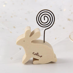 Vintage Animal Wooden Memo Clip Stand for Photo Memo