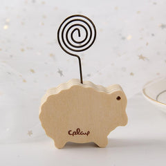 Vintage Animal Wooden Memo Clip Stand for Photo Memo