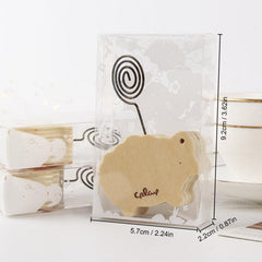 Vintage Animal Wooden Memo Clip Stand for Photo Memo