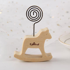Vintage Animal Wooden Memo Clip Stand for Photo Memo