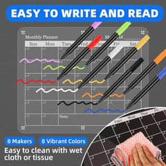 Magnetic Suction Acrylic Planning Monthly Weekly Whiteboard Set