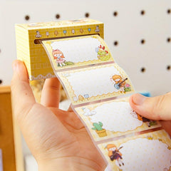 70pcs Cartoon Scroll Sticky Notes Set
