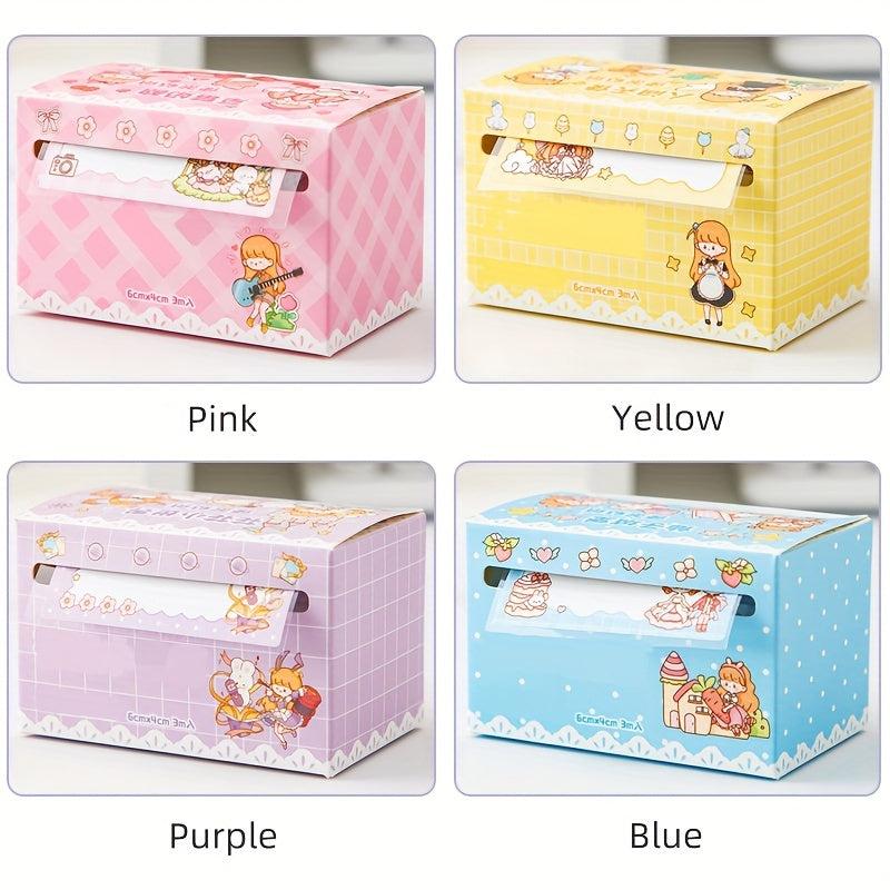 70pcs Cartoon Scroll Sticky Notes Set