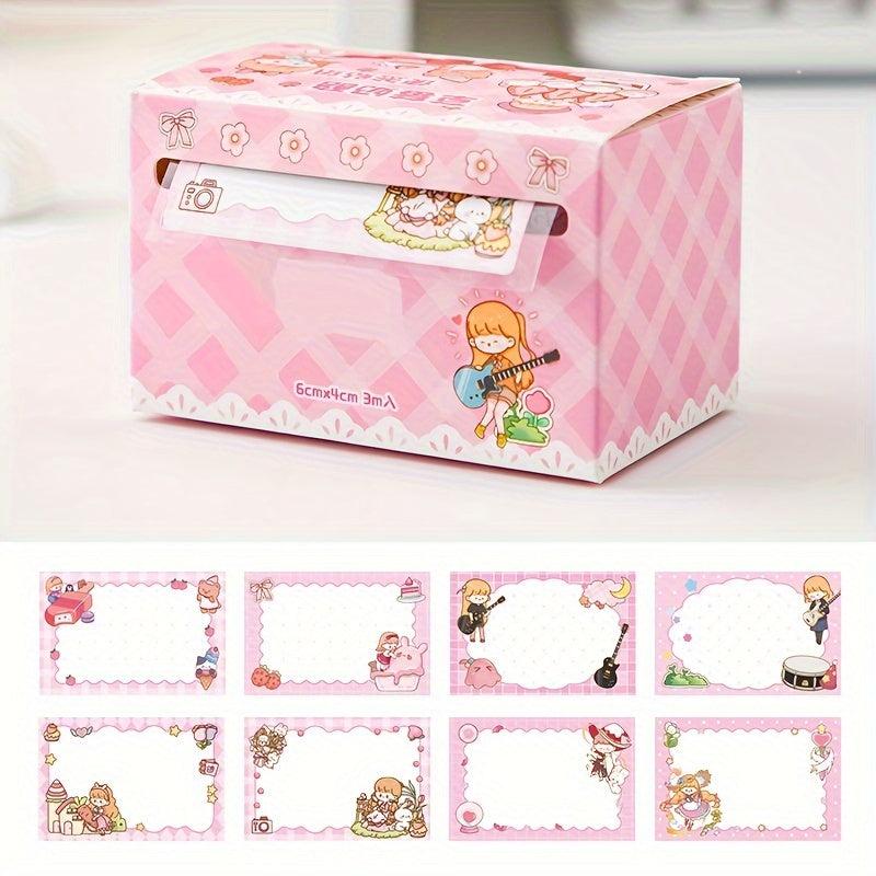 70pcs Cartoon Scroll Sticky Notes Set
