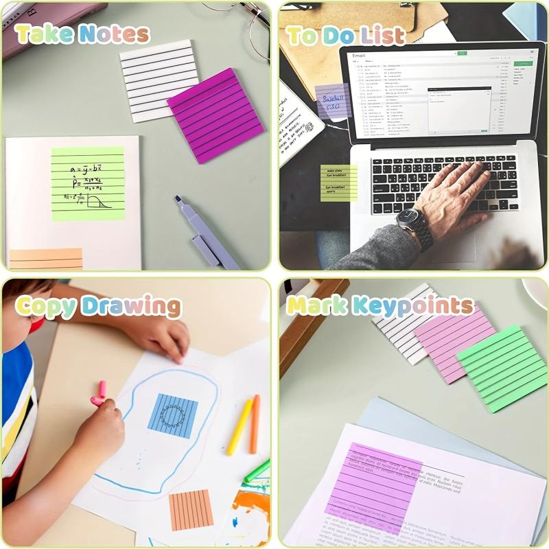 900 Horizontal Line Transparent Sticky Notes