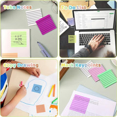 900 Horizontal Line Transparent Sticky Notes